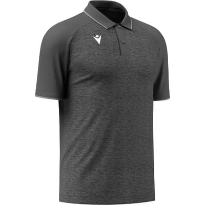 Macron Glory Aulos Polo Heren - Antraciet | Maat: 3XL