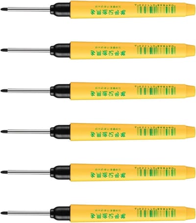 Lange Neus Marker Pen - Boor Gat Pen - Houtbewerking Projecten - Waterdichte Olie Inkt - 33mm Lange Tip - Zwart
