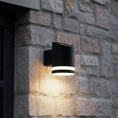 Lindby - solar buitenlamp - 1licht - Roestvrij staal, kunststof - H: 13 cm - antraciet - Inclusief lichtbron