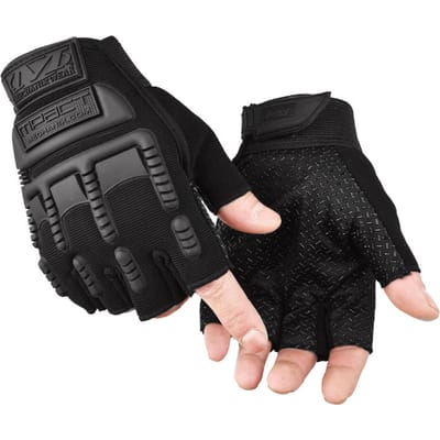 Free Soldier Halvingerhandschoenen Militaire Fans Tactisch Antislip SEAL Special Forces Gevechtsgevechten zwart