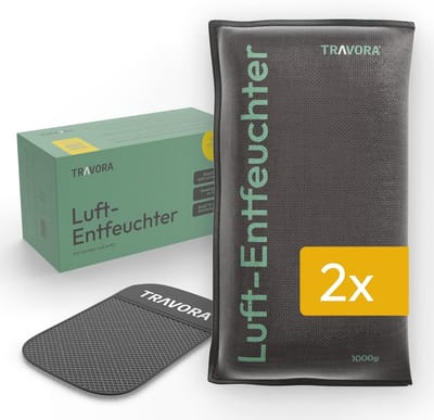 Luchtontvochtiger Kussen - Vochtvreter Set - Auto Interieur - Herbruikbaar Magnetron - 2 x 1 kg - Zwart