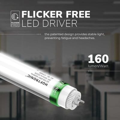 HOFTRONIC LED TL Buis 120 cm - T8 G13 fitting - 6000K Daglicht wit licht - 18 Watt 2880lm (160lm/W) - Flikkervrij - Vervangt 72W (72W/860) - Aluminium