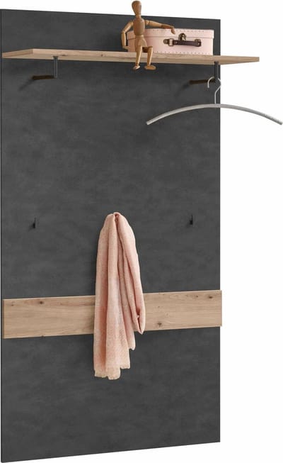 Kapstokpaneel Hermes Artisan Eiken - Matera - 3 haken - Breedte 80 cm - Diepte 27 cm - Hoogte 144.5 cm