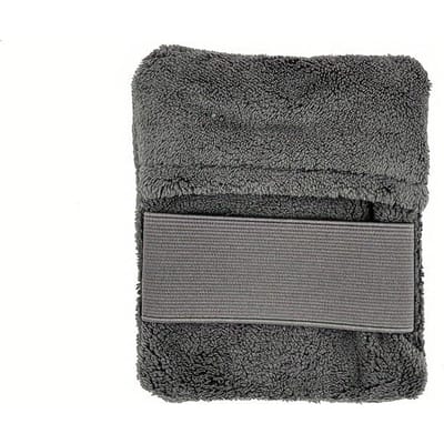 Gants de Nettoyage de Sable de Plage - Polaire Corail Géométrique Moderne, Léger & Lavable à la Main pour Utilisation Extérieure au Bord de Mer, Serviette de Plage Anti-Sable Sandbag- Small gris