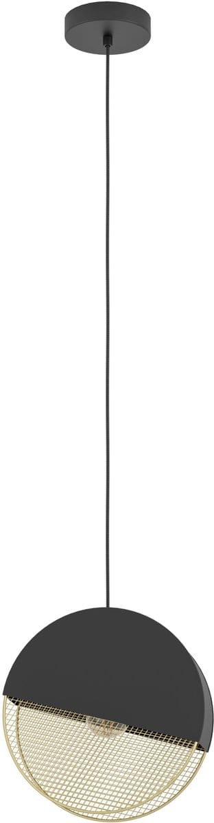 EGLO Mumbles Hanglamp - E27 - 28,5 cm - Zwart|Goud