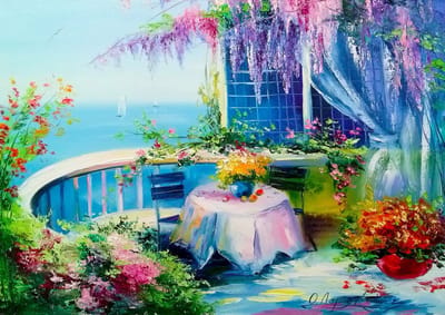 Enjoy Puzzle legpuzzel Flowering Balcony - 1000 stukjes puzzel.