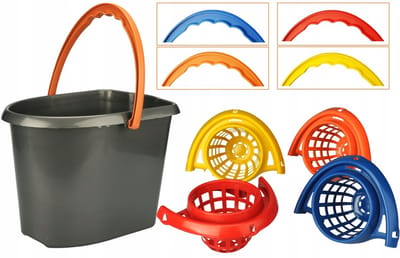 Ravi Magic Serie - Mop Emmer Met Wringer - 10L - Meerdere Kleuren - Handgreep