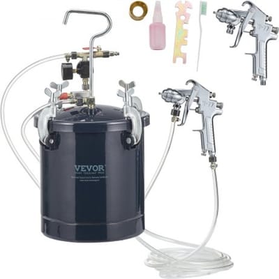 VEVOR Drukvat Verfcontainer Spuitbus Verf 10 L Druktank, 60 psi Verfpistool Verfcontainer Φ 52 x 32 cm Spuitbus Verftank Verfcontainer Verfspuitpistolen Verf, Beits