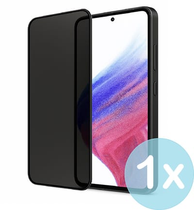 Privacy Screenprotector Geschikt voor Samsung Galaxy A53 5G – Anti-Gluren – Krasbestendig Gehard Glas 9H – Volledige Dekking – FuturiQ