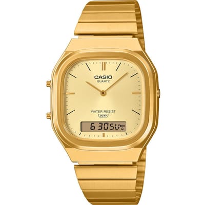 Casio Casio Collection Vintage AQ-240EG-9AEF Horloge - Staal - Goudkleurig - Ø 35 mm