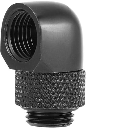 Dailygoody - 90 graden schroefverbinding - Waterkoeling - Compact en flexibel - Zwart - Elbow connector - Eenvoudig te monteren - Geschikt voor PC-wat...