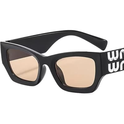 Lunettes de soleil œil de chat à monture petite pour femmes hommes Verre miroir Design géométrique Mode Lunettes de soleil Extérieur Couleurs noires Other