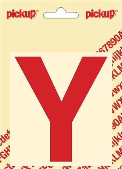 Pickup plakletter Helvetica 100 mm - rood Y