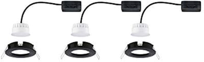 Ronde LED Inbouwlamp 3 Stuks 3x6,5W Warmwit Zwart Mat