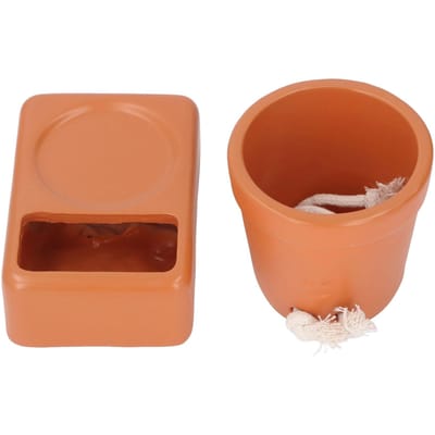 Zelfwatergevende Bloempot met Lachend Gezicht Hars Zittende Succulenten Bloempot voor Binnen Buiten brown
