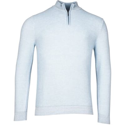 Baileys Trui Two-Tone Jacquard Half Zip Collar Allover Plated Pastel Blauw Melange / male