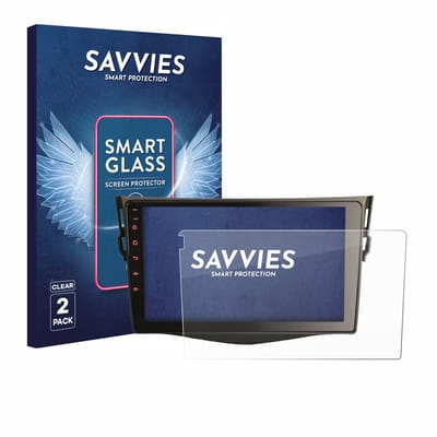 2 Stuks Savvies Screenprotector - geschikt voor Erisin ES893AR 9" - beschermfolie glas transparant