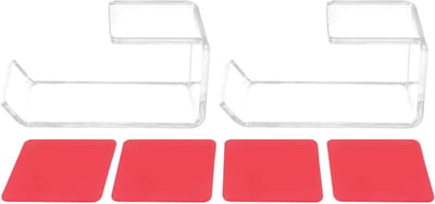 Gaming Headset Stand Koptelefoonhanger Houder Lichtgewicht Draagbaar Universeel Ontwerp voor Office Home Desktop Muurbevestiging Duurzaam Acryl Materiaal Witte Kleur 2-delige set