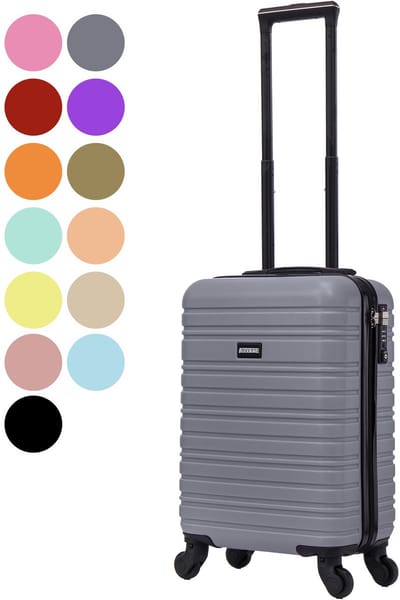 BlockTravel® Handbagage Koffer XS 29L Carryon Koffer - Trolley Handbagage Lichtgewicht 52cm - Reiskoffer met Wielen - Koffer Handbagage - Reistas met Wielen - Valies - TSA-slot - Grijs