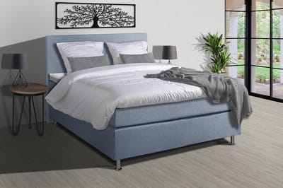 Anno 1588 - Boxspringset Jubilee - Pocketvering - Blauw - 140x200 cm - Inclusief Dekbed en Kussens