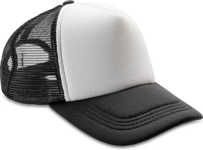 Result Detroit ½ Mesh Truckers Cap RH089 - Black/White - One size