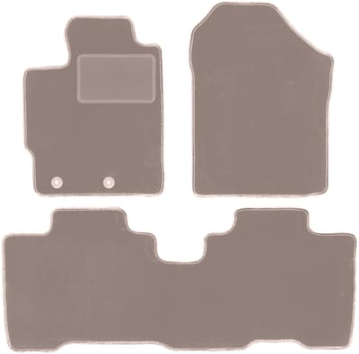 Beige velours matten voor: Toyota Verso-S minivan (2010-2015)