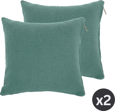 Tiseco - Kussen (gevuld) COTTON SLUB - SET/2 - 45x45 cm - Groen