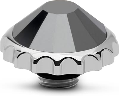 Melano Vivid Cap Steentje Jet Hematite Zilver