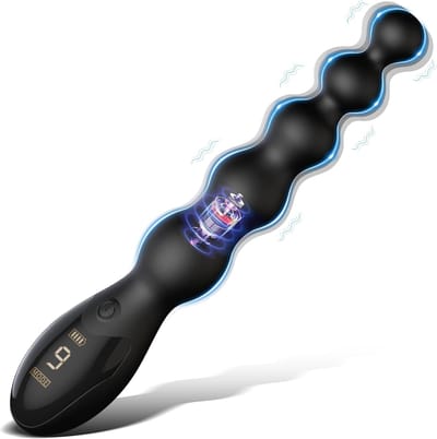 Lzwintrading - Anal Beads - Buttplug Vibrator - Siliconen Butt Plug Dildo met 9 Vibratie Standen - Vibrators voor Vrouwen en Mannen - Prostaat Stimulator - Clitoris Stimulator - Sex Toys voor Koppels - Anale Speeltjes Ballen - Anale Kralen Plug