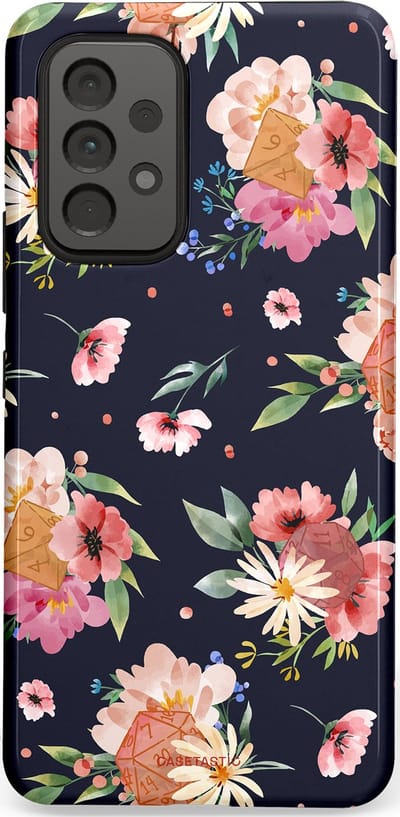 Casetastic Hoesje Geschikt voor Samsung A53 - Stijlvolle Beschermende Duo-layer Case - Bloemenkracht met D20