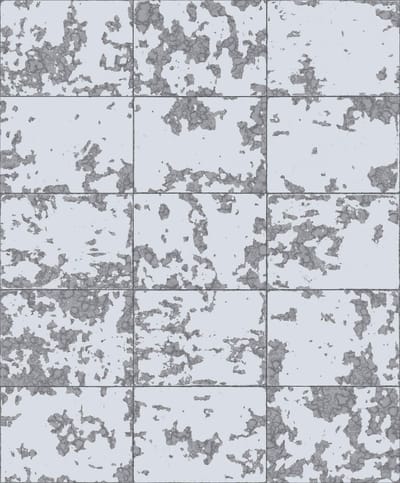Hexagone tegel grijs/zilver steen (vliesbehang, zilver)