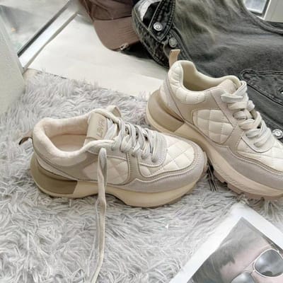 Chaussures en cuir Forrest Gump Chaussures pour femmes Chaussures pour papa Printemps Nouvelles chaussures décontractées à plateforme Chaussures de sport pour femmes Tide 40 gray