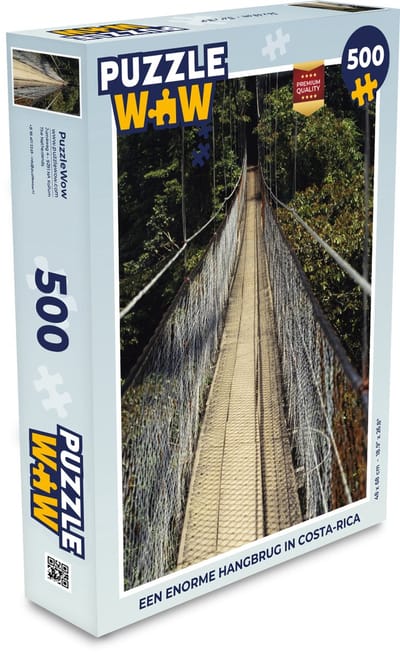 Puzzel Een enorme Hangbrug in Costa-Rica - Legpuzzel - Puzzel 500 stukjes