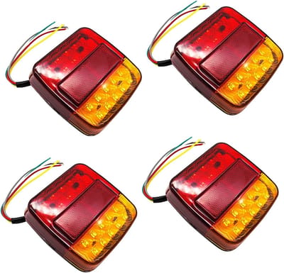 Set van 4 LED Achterlichten voor Trailers - 12V Verlichting voor Remlichten, Richtingaanwijzers en Vrachtwagens
