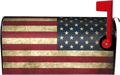 Brievenbushoes Amerikaanse Vlag - Brievenbusdecoratie Beschermhoes - Huis Verfraaien - Waterdicht Vervagingsbestendig - 53 x 46 cm - Zwart