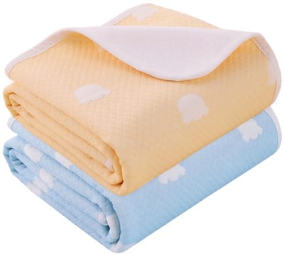 Dailygoods- Verschoningsmat - Waterdicht - Aankleedkussen - 2 Stuks - 70 x 90 cm - Katoen/EVA - Ademend en comfortabel - Aankleedmat