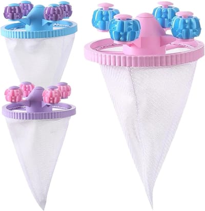 Haarverwijderaar - haarvanger wasmachine - wasballen - Anti haren - voor het verwijderen van pluisjes voor wollen truien - blauw/paars/roze