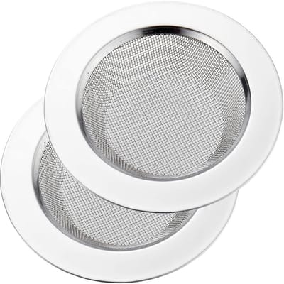 2 Stuks RVS Afvoerfilter voor Keuken en Badkamer - 11,5 cm - Verstopte Afvoer, Waterdoorlatend, Duurzaam Design