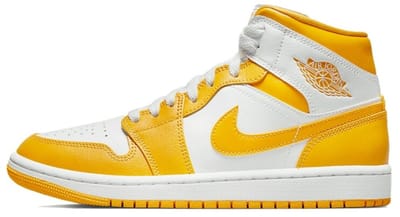 Air Jordan 1 Mid White Yellow - Maat 43