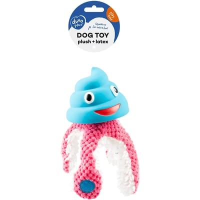 Duvoplus - Speelgoed Voor Dieren - Hond - Pluche & Latex Octopus 22x22x12cm Blauw/roze - 1st