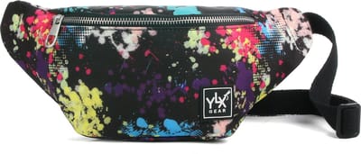 SALE: YLX Hazel Heuptas voor dames. Black paint Spatter. Zwart, roze, wit, blauw, paars. Recycled Rpet materiaal. Eco-friendly