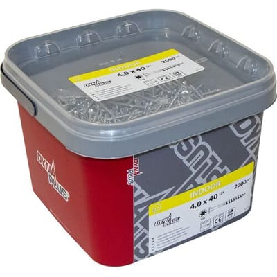Dynaplus - Unischroeven - Torx 20 platkop - 4 x 40mm/24 - Verzinkt (2000 stuks)