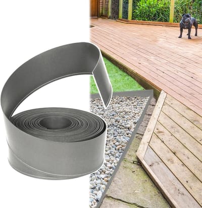 Gazonrand Kunststof - Bloembedrand Flexibel - Tuin Structureren - Weerbestendig Materiaal - 20 Meter Lengte - Grijs