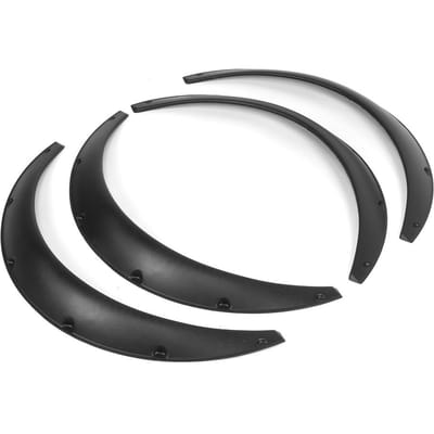 4 stuks 90 mm 3,5 inch Flexibele Spatbordverbreders Brede Wielkastranden Spatlappen Universeel voor Auto SUV Off-Roads gray