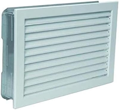 Ventilatie Rooster - Lucht Uitlaat - Ruimte Ventilatie - Vaste Lamellen - 23x23 cm - Wit