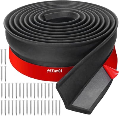 Universele Garagedeurafdichting van 6 meter - Afdichtstrip voor Garagedeuren met Spijkers, Weerbestendig en Duurzaam
