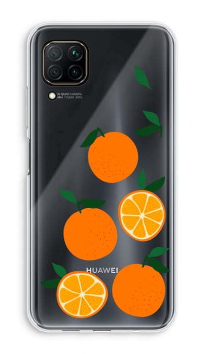 Case Company® - Hoesje geschikt voor Huawei P40 Lite hoesje - Will you be my clementine - Soft Cover Telefoonhoesje - Bescherming aan alle Kanten en Schermrand