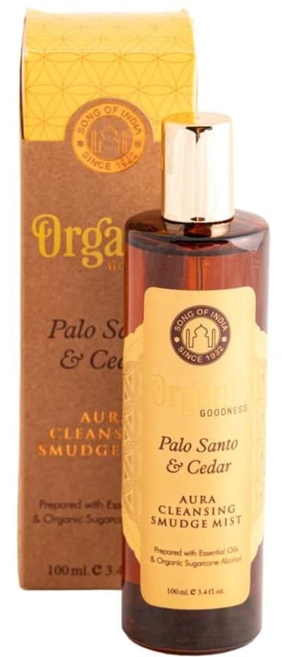 Song of India - organic goodness - smudge roomspray - kamerspray - palo santo en cederhout - 100 ml