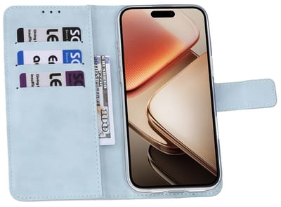 CaseBoutique Bookcase hoesje geschikt voor Oppo A5 Pro - Effen Aqua - Kunstleer