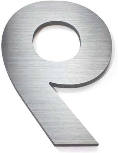 Huisnummer 7 - Zelfklevend Nummer - Gevel Decoratie - Weerbestendig Aluminium - 18 cm Hoog